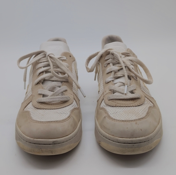 Veja Sz 9 V-10 J-MESH JUTE WHITE Off-White Sneakers - Picture 2 of 9